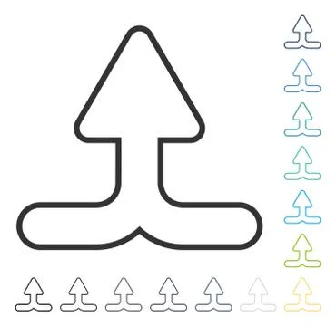 Combine Arrow Up Vector Icon Ilustración de archivo