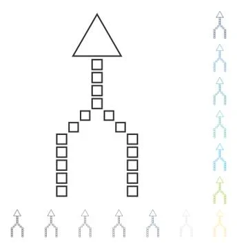 Combine Arrow Up Vector Icon Ilustración de archivo