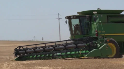 Combine Cutting Stock Footage 35584178