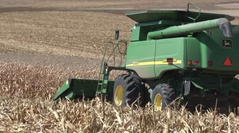 Combine Driving Away Video stock 36569315