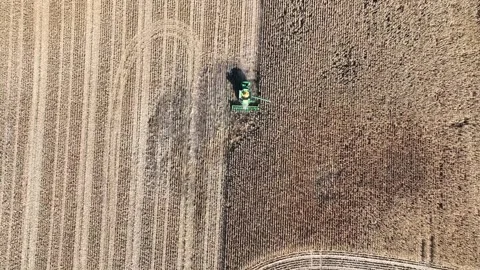 Combine drone Stock Footage 244141804