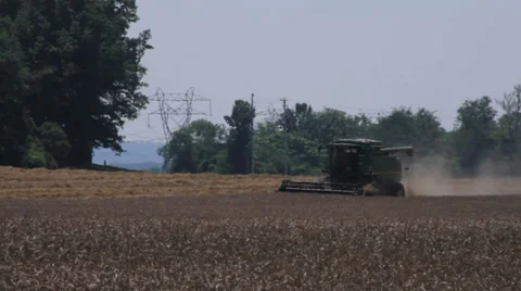 Combine Harvester 05 Stock Footage 25851498
