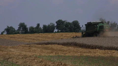 Combine Harvester 06 Stock Footage 25851516