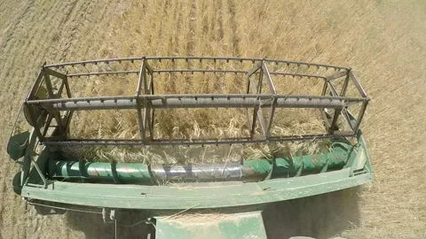 Combine harvester close-up Stock Footage 292236711