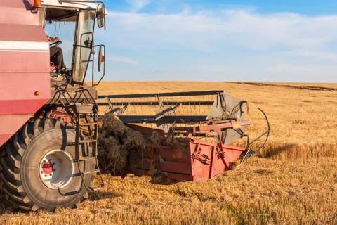 Combine harvester close up Stock Photos