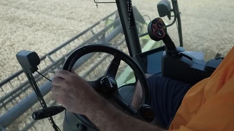 Combine harvester driver Stock Footage 113290217
