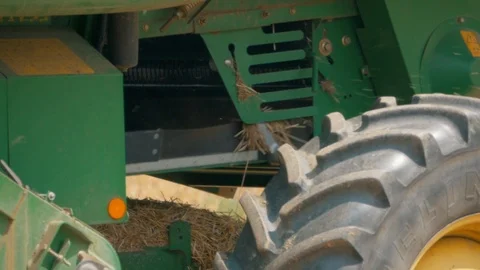 Combine harvester on the field Stock Footage 95392633