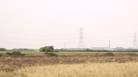 Combine harvester Video stock 236970279