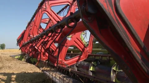 Combine harvester header Vídeo Stock 54611558