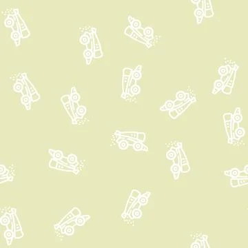 Combine harvester line vector seamless pattern Stockillustratie