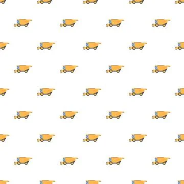 Combine harvester machinery seamless pattern flat illustration Stockillustratie