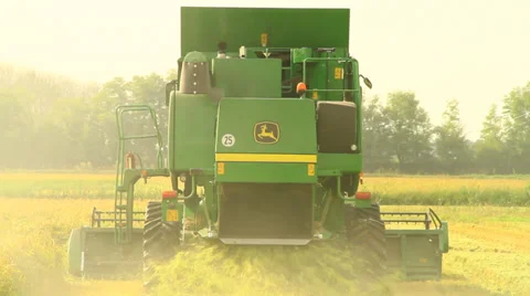 Combine harvester rice Stock-Footage 32161740