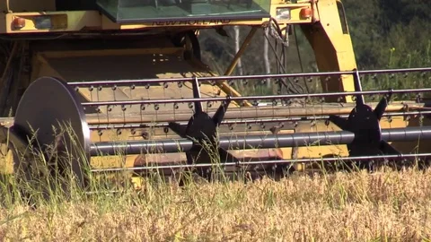 Combine harvester rice Stock Footage 81300537