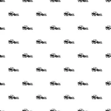 Combine harvester seamless pattern for agriculture farming background Stock Illustration