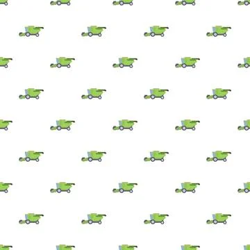 Combine harvester seamless pattern showing agriculture concept Stock Illustration