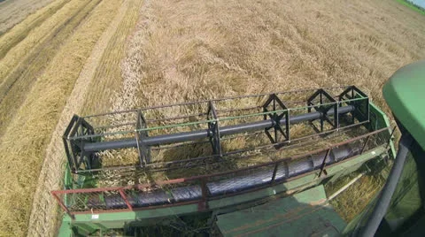 Combine Harvester at Work Stock Footage 25702344