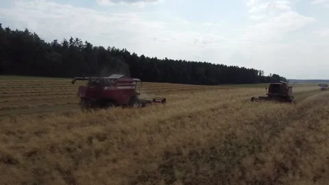 Combine harvesters Stock Footage 158647079