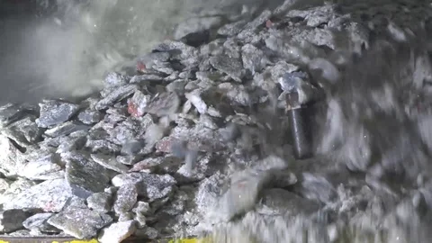 Combine potash mining underground Stock Footage 86873427