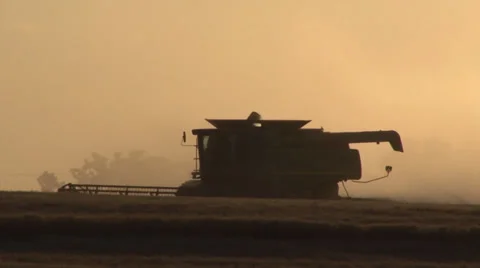 Combine Silhouette Stock-Footage 35577151