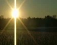 Combine Silhouette At Sunset SD Footage