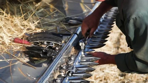 Combine technical service Stock Footage 77848504