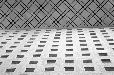 Combine textures. Abstract background. Public housing. Urban architecture Stock Photos