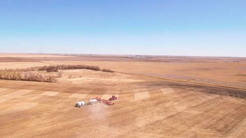 Combine - Wide Drone Shot Stock Footage 265504567