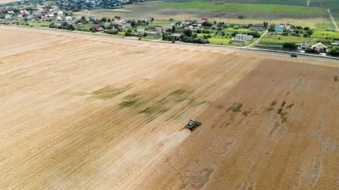 The combine works in the field Stock Footage 147464744
