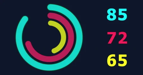 Combined Abstract pie Chart hud element. Stock Footage 135710715