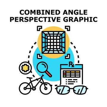 Combined angle perspective graphic concept vector Stockillustratie