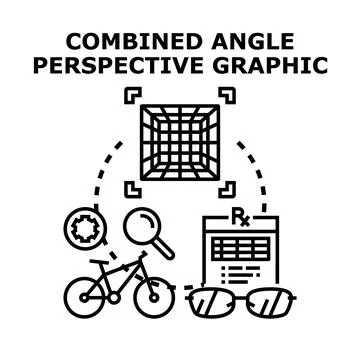 Combined angle perspective graphic concept vector Stockillustratie