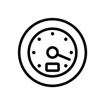 Combined car speedometer icon vector outline illustration Stock Illustration