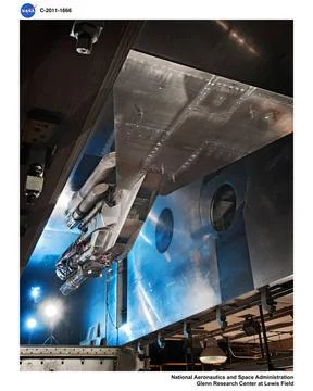 Combined Cycle Engine (CCE) Test in 10 x 10 Supersonic Wind Tunnel Copyrig... Stock Photos