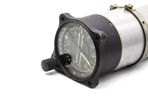 Combined flight instrument using on plane on the white background Stock Photos