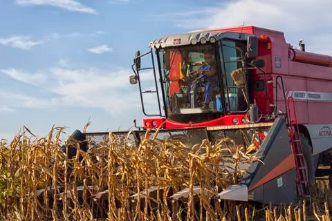 Combined harvester Stock Photos