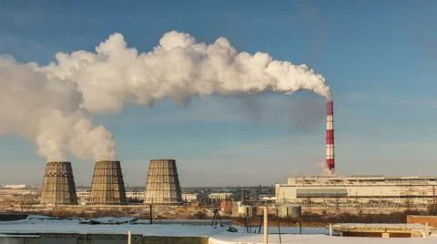 Combined heat and power plant Stock Footage 59191508