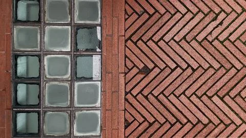 Combined paving clinker tiles Stock Photos