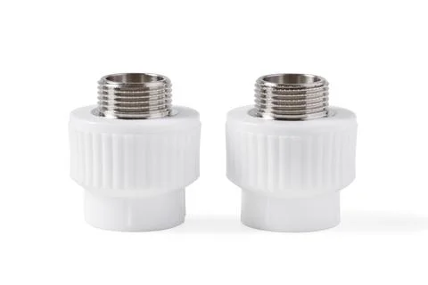 Combined polypropylene couplings Stock Photos