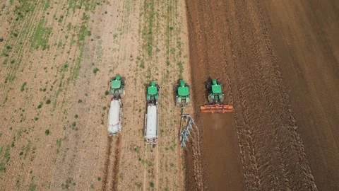 The combined tractor power on display here Stock Footage 240289085