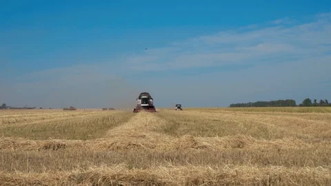 Combines the cleaning field Stock Footage 114411938