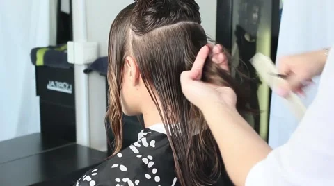 Combing hair Stock Footage 57108131