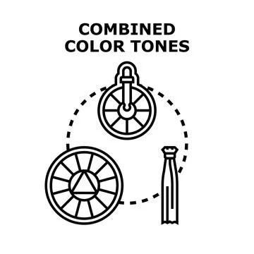 Combining black tone selection for creative design and art palette Illustrazione stock