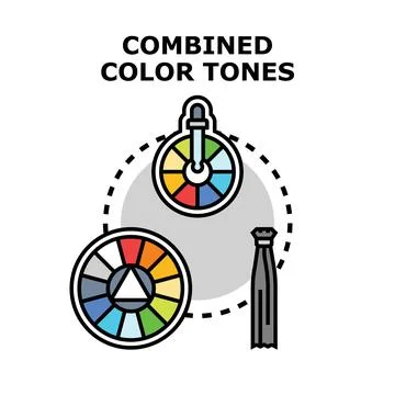Combining color tone selection for creative design and art palette Illustrazione stock