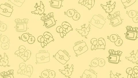 Combining the keywords and asset description ecommerce pattern seamless financia Stock Footage 322130415