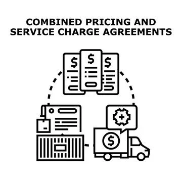 Combining pricing and service charges for good package delivery 库存插图