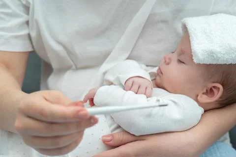 Combining tech and traditional techniques for baby's health. Concept of Stock Photos