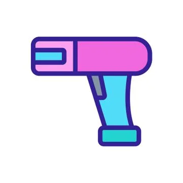 Combo barcode scanner icon vector outline illustration Stock Illustration