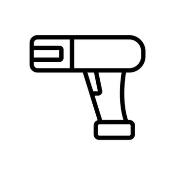 Combo barcode scanner icon vector outline illustration Stock-Illustration