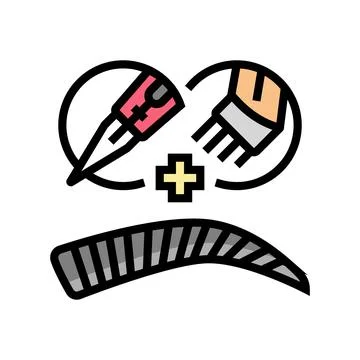 Combo brows color icon vector illustration イラスト素材