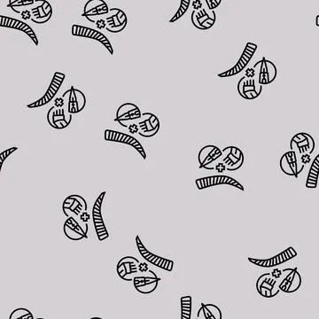 Combo brows line seamless pattern Stock Illustration